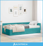 Kutni krevetni okvir s madracem Ostalo 2 pcs Zelena Baršun - NOVO