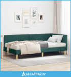 Kutni krevetni okvir s madracem Ostalo 2 pcs Zelena tkanina - NOVO