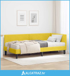 Kutni krevetni okvir s madracem Ostalo 2 pcs Žuta Baršun - NOVO