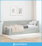 Kutni okvir kreveta Svijetlo siva 80 cm x 200 cm Baršun - NOVO