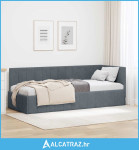 Kutni okvir kreveta Tamno siva 80 cm x 200 cm Baršun - NOVO