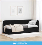 Kutni okvir kreveta s uzglavljem Crna 80 x 200 cm tkanina - NOVO