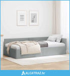 Kutni okvir kreveta s uzglavljem Svjetlosiva 80 x 200 cm - NOVO