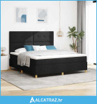 LED Box Spring Krevet s madracem Crna 180 x 200 cm tkanina - NOVO