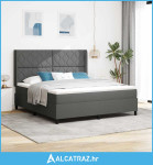 LED Box Spring Krevet Tamno siva 180 x 200 cm tkanina - NOVO