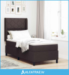 LED Box Spring Krevet Tamno smeđa 90 x 190 cm tkanina - NOVO