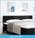 LED glava kreveta S LED lampica Crna 180 cm Poliester - NOVO