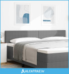 LED glava kreveta S LED lampica Svijetlo siva 200 cm Poliester - NOVO