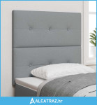 LED glava kreveta S LED lampica Svijetlo siva 80 cm Poliester - NOVO