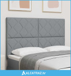 LED glava kreveta Svijetlo siva 144 cm tkanina - NOVO