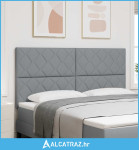 LED glava kreveta Svijetlo siva 180 cm tkanina - NOVO