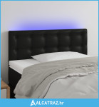 LED uzglavlje crno 100 x 5 x 78/88 cm od umjetne kože - NOVO