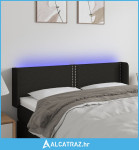 LED uzglavlje crno 147x16x78/88 cm od tkanine - NOVO