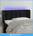 LED uzglavlje crno 83x16x78/88 cm baršunasto - NOVO