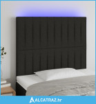 LED uzglavlje crno 90x5x118/128 cm od tkanine - NOVO