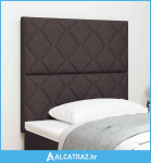 LED uzglavlje s dijamantnim blokom u tamno smeđoj boji, 100 cm tkanina