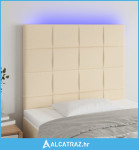 LED uzglavlje krem 100x5x118/128 cm od tkanine - NOVO
