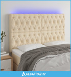 LED uzglavlje krem 160x7x118/128 cm od tkanine - NOVO