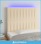 LED uzglavlje krem 90x5x118/128 cm od tkanine - NOVO