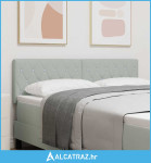 LED Uzglavlje s Kristalnim Gumbima Poničeno Svjetlosivo 80 cm Baršun -