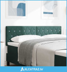LED uzglavlje s kristalnim gumbima, tamnozeleno 72 cm, baršun - NOVO
