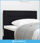 LED uzglavlje s linijama crno 80 cm tkanina - NOVO