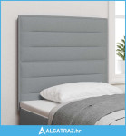 LED uzglavlje Linijski dizajn Svjetlosiva 80 cm Tkanina - NOVO