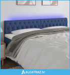 LED uzglavlje plavo 200 x 7 x 78/88 cm od tkanine - NOVO