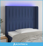 LED uzglavlje plavo 83 x 16 x 118/128 cm od tkanine - NOVO