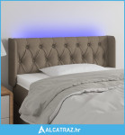 LED uzglavlje smeđesivo 103x16x78/88 cm od tkanine - NOVO