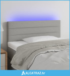 LED uzglavlje svjetlosivo 100x5x78/88 cm od tkanine - NOVO