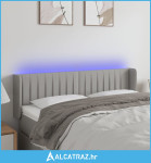 LED uzglavlje svjetlosivo 147x16x78/88 cm od tkanine - NOVO