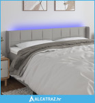 LED uzglavlje svjetlosivo 203x16x78/88 cm od tkanine - NOVO
