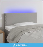 LED uzglavlje svjetlosivo 80 x 5 x 78/88 cm od tkanine - NOVO