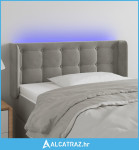 LED uzglavlje svjetlosivo 83x16x78/88 cm baršunasto - NOVO