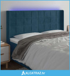 LED uzglavlje tamnoplavo 183 x 16 x 118/128 cm od tkanine - NOVO
