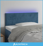 LED uzglavlje tamnoplavo 80 x 5 x 78/88 cm baršunasto - NOVO