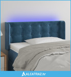LED uzglavlje tamnoplavo 93x16x78/88 cm baršunasto - NOVO