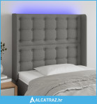 LED uzglavlje tamnosivo 103 x 16 x 118/128 cm od tkanine - NOVO