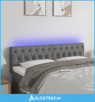 LED uzglavlje tamnosivo 144 x 7 x 78/88 cm od tkanine - NOVO