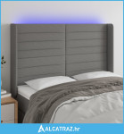 LED uzglavlje tamnosivo 147 x 16 x 118/128 cm od tkanine - NOVO