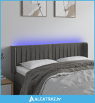 LED uzglavlje tamnosivo 147x16x78/88 cm baršunasto - NOVO
