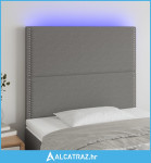 LED uzglavlje tamnosivo 90x5x118/128 cm od tkanine - NOVO