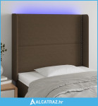LED uzglavlje tamnosmeđe 93x16x118/128 cm od tkanine - NOVO