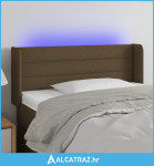 LED uzglavlje tamnosmeđe 93x16x78/88 cm od tkanine - NOVO