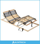 Ležaj s letvicama Smeđa 80 x 190 cm Čvrsto drvo bukve - NOVO