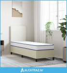 Madrac od memorijske pjene bijeli 70 x 200 x 17 cm mekan - NOVO