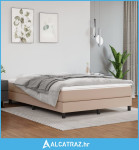 Madrac s oprugama boja cappuccina 140x190x20 cm umjetne kože - NOVO