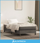 Madrac s oprugama tamnosivi 100x210x20 cm baršunasti - NOVO