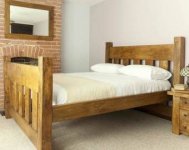 Masivni bračni hrastov krevet za apartmane 200x180cm